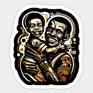 Afrocentric Father And Son Sticker